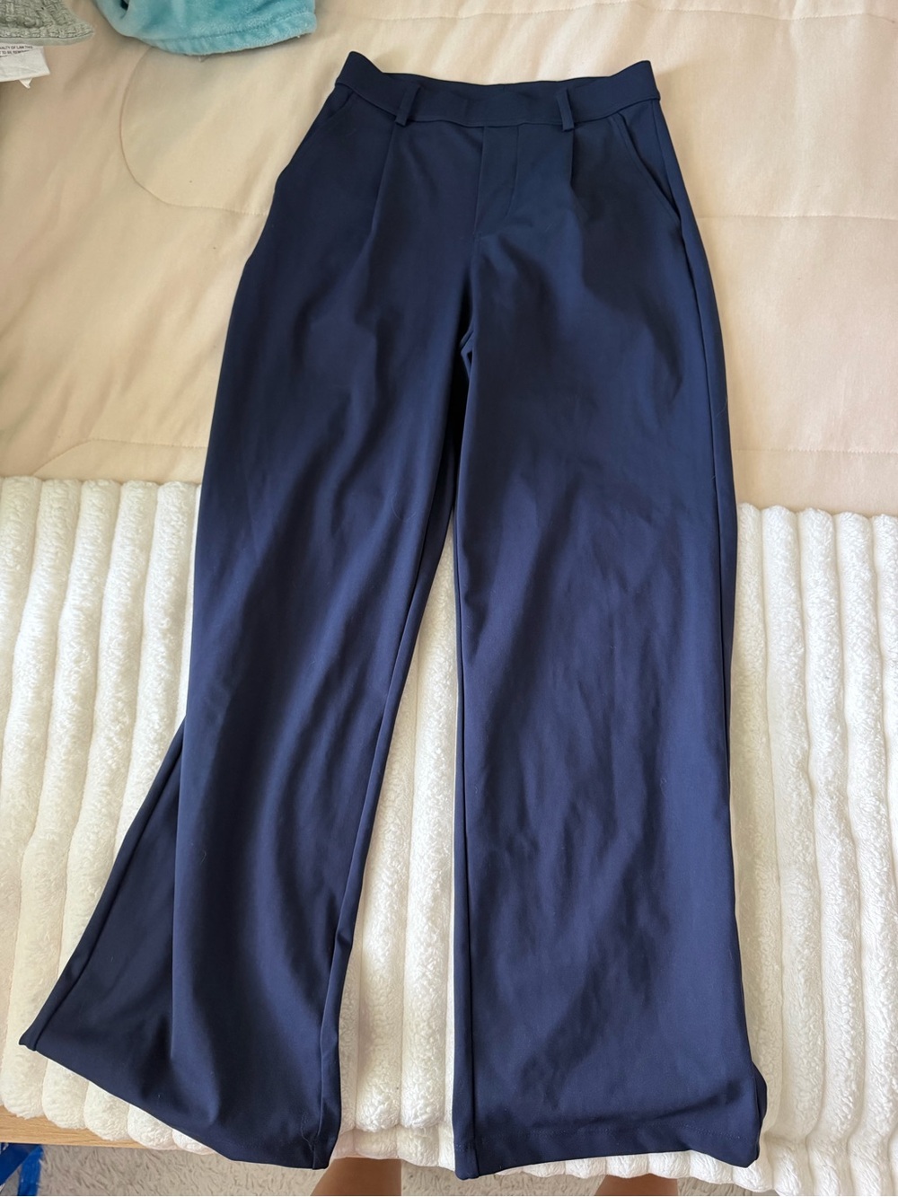 NWT HALARA Navy Wide-Leg Trousers - Picture 5 of 5